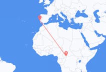 Flyreiser fra Bangui, til Lisboa