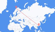 Flights from Huizhou, China to Tromsø, Norway