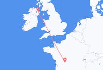 Flyg från Limoges, Frankrike till Belfast, Nordirland