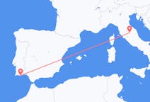Flug frá Faro-héraði, Portúgal til Perugia, Ítalíu