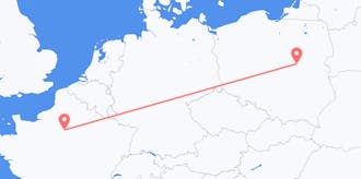 Flyg från Frankrike till Polen