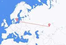 Flyreiser fra Nur-Sultan, Kasakhstan til Kalmar, Sverige