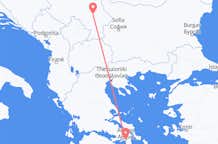 Flyg från Aten till staden Niš