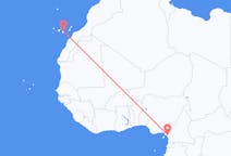 Flyreiser fra Douala, til Las Palmas