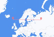 Flights from Syktyvkar, Russia to Sørvágur, Faroe Islands