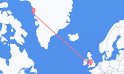 Vluchten van Bristol, Engeland naar Upernavik, Groenland
