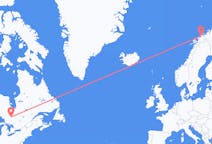 캐나다발 티민스, 노르웨이행 트롬쇠 항공편