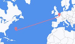 Flyrejser fra Bermuda, Storbritannien til Paris, Frankrig