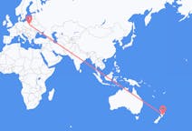 Flyg från Napier, Nya Zeeland, Nya Zeeland till Warszawa, Polen