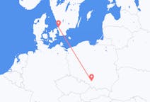 Flights from Angelholm to Katowice