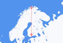 Vluchten van lakselv, Noorwegen naar Helsinki, Finland
