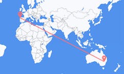 Flyg från Dubbo, Australien till Santiago de Compostela, Spanien
