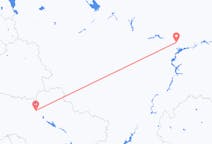 Vluchten van Kazan, Rusland naar Kiev, Oekraïne