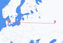 Flights from Nizhnekamsk, Russia to Aarhus, Denmark