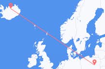 Flyreiser fra Akureyri, til Warszawa