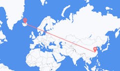 Flights from the city of Anqing, China to the city of Akureyri, Iceland