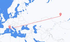 Fly fra Krasnojarsk til Calvi, Haute-Corse