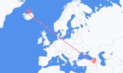 Flights from the city of Van, Turkey to the city of Akureyri, Iceland