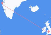 来自英格兰的出发地 布里斯托尔目的地 格陵兰西西缪特的航班