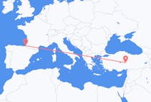 Flyg från Kayseri, Turkiet till Biarritz, Frankrike