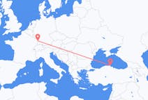 Loty z Strasburg, Francja do Sinopa, Turcja