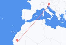 Flyreiser fra Atar, Mauritania til Trieste, Italia