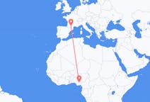 Flyreiser fra Enugu, Nigeria til Toulouse, Frankrike