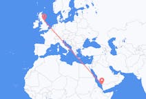 Flights from Jizan, Saudi Arabia to Newcastle upon Tyne, the United Kingdom
