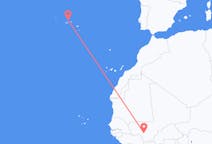 Vluchten van Bamako, Mali naar Graciosa, Portugal