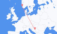 Flyrejser fra Tuzla, Bosnien-Hercegovina til Stavanger, Norge