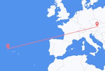 Fly fra Corvo Island til Vienna