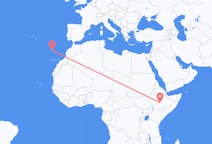 Flyg från Goba, Etiopien till Funchal, Portugal