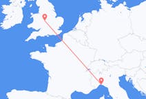 Flyreiser fra Genova, Italia til Birmingham, England