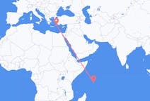 Flights from Praslin, Seychelles to Rhodes, Greece
