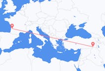 出发地 土耳其舍爾納克目的地 法国波尔多的航班