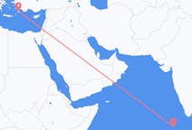 Flights from Dharavandhoo, Maldives to Rhodes, Greece