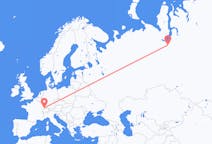 Flights from Nadym, Russia to Basel, Switzerland