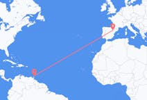 从特立尼达和多巴哥出发地 多巴哥岛目的地 西班牙萨拉戈萨的航班