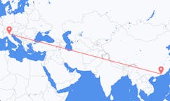 Flyrejser fra Huizhou, Kina til Verona, Italien