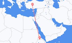 出发地 埃塞俄比亚希雷目的地 土耳其科尼亞的航班