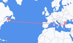Fly fra Halifax til Çanakkale