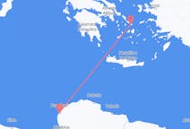 出发地 利比亚出发地 班加西目的地 希腊米科诺斯的航班