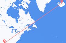 Flyrejser fra Austin, USA til Akureyri, Island