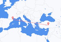 出发地 土耳其出发地 開塞利目的地 法国佩皮尼昂的航班