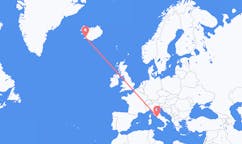Flights from the city of Reykjavik, Iceland to the city of Rome, Italy