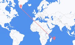 Flyrejser fra Mauritius til Qaqortoq