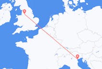 Flyreiser fra Manchester, England til Venezia, Italia