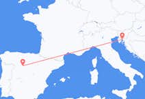 Flyreiser fra Valladolid, Spania til Rijeka, Kroatia