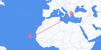 Flyg från Kap Verde till Grekland