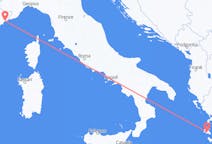 Vluchten van Nice, Frankrijk naar Kefalinia, Griekenland